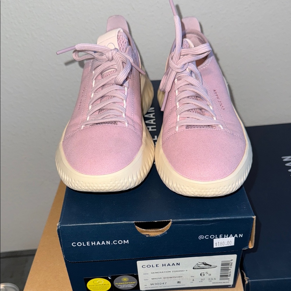 Cole Haan Women's Mauve/Silver Zero Grand II Sneakers size 6.5 with box